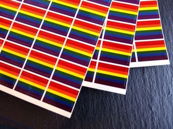 Photo1: Rainbow stickers (10 sheets) (1)
