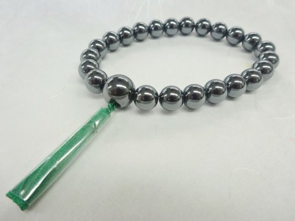 Photo1: Hematite G Bracelet (green) (1)