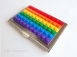 Photo1: Rainbow lego block card holder (1)