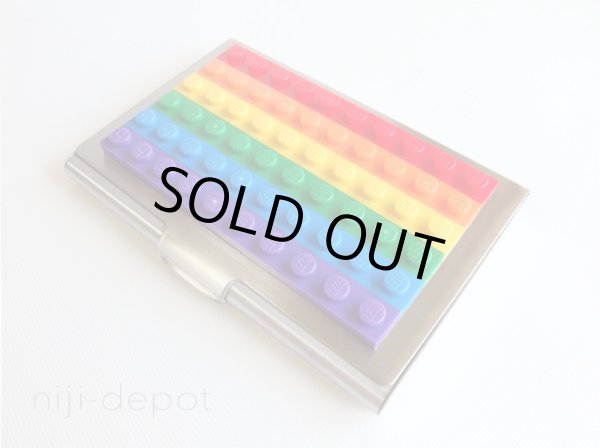 Photo1: Rainbow lego block card holder (1)