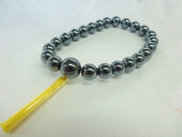 Photo1: Hematite G Bracelet (yellow) (1)