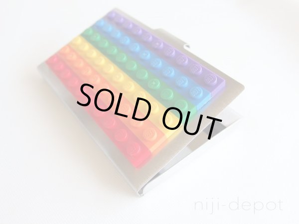 Photo2: Rainbow lego block card holder (2)