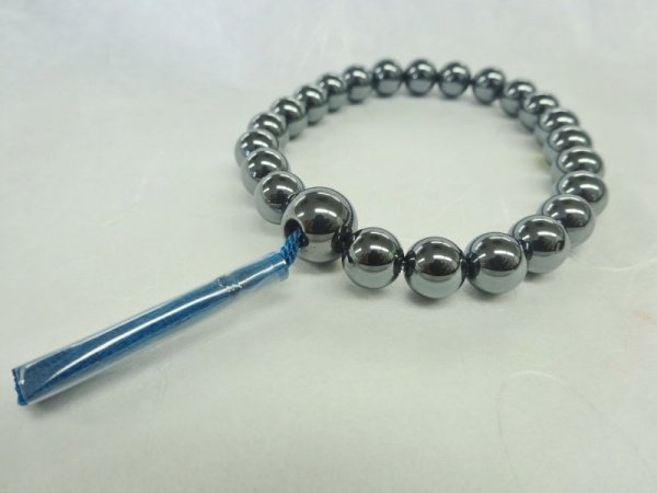 Photo1: Hematite G Bracelet (blue) (1)