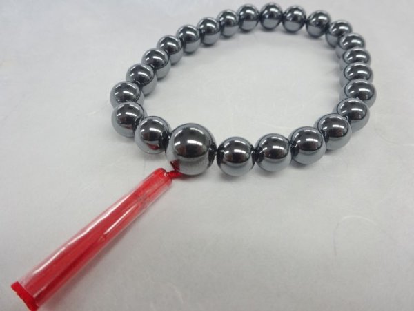 Photo1: Hematite G Bracelet (red) (1)
