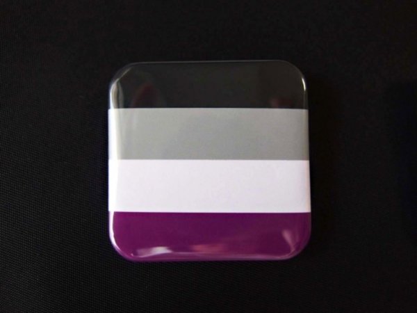 Photo1: Tin badge (A-sexual color) (1)