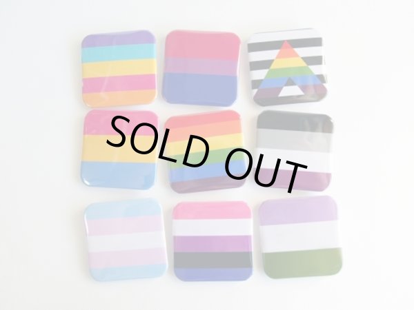 Photo3: Tin badge (Rainbow color) (3)