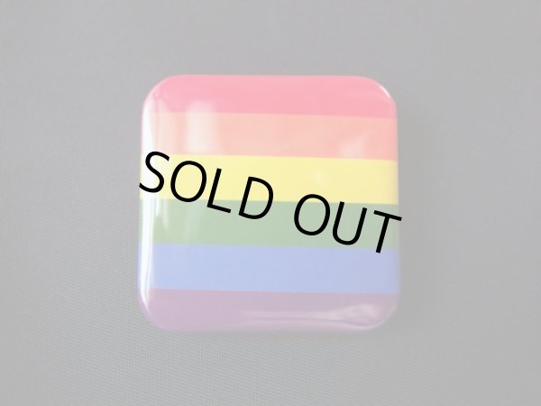 Photo1: Tin badge (Rainbow color) (1)