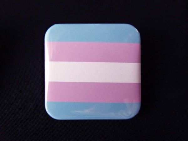 Photo1: Tin badge (Transgender color) (1)