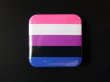 Photo1: Tin badge (Gender fluid color) (1)