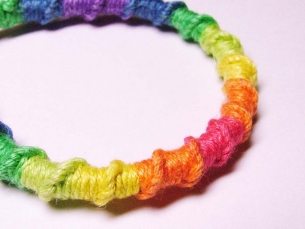 Photo1: Hemp tornado bracelet (1)