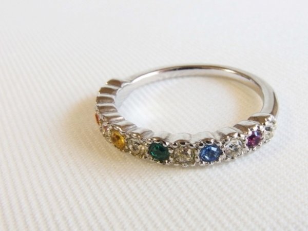 Photo1: Swarovski Half Eternity Ring (Type B) (1)