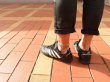 Photo4: Hemp Square Rainbow Anklet (Black) (4)